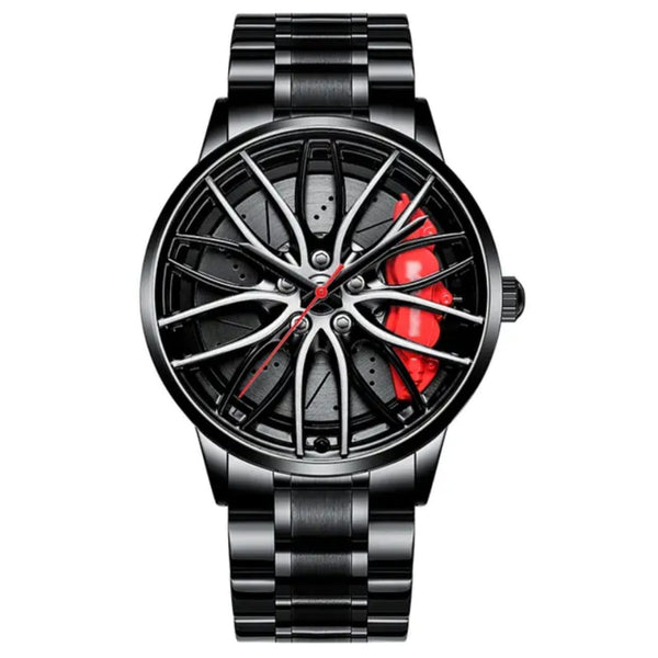 SPORTS RIM WHEEL WATCH (Red)