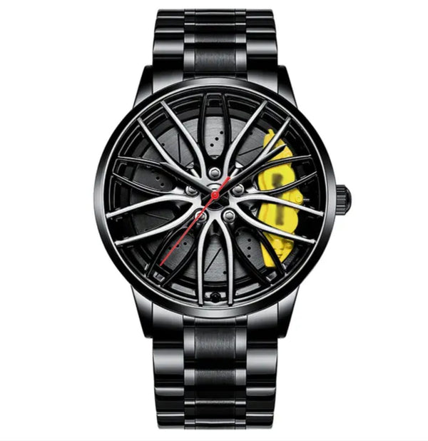 SPORTS RIM WHEEL WATCH (Yellow)